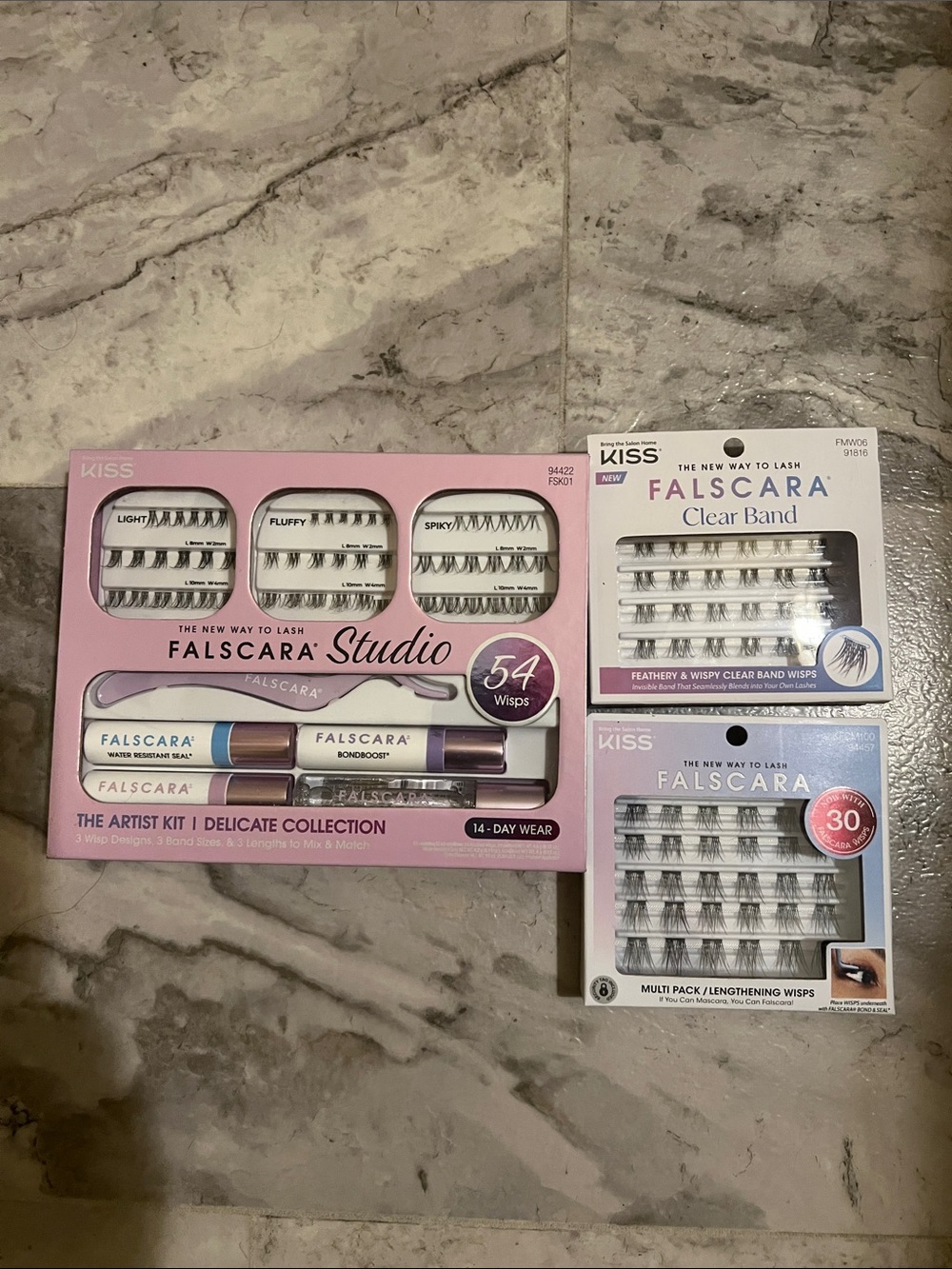 Kiss Falscara Studio Delicate Lash Kit – Pink & White Packaging